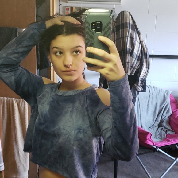 Tie dye cropped long sleeve - Picture 2 of 3